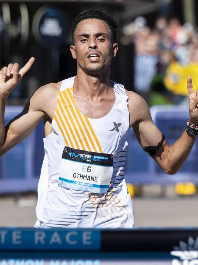 2023 Sydney Marathon winner Othmane El Goumri. Picture: Monique Harmer/ NCA NewsWire