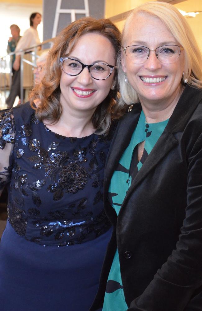 Dr Elaine Sanij and Lord Mayor Sally Capp. Picture: Fiona Byrne