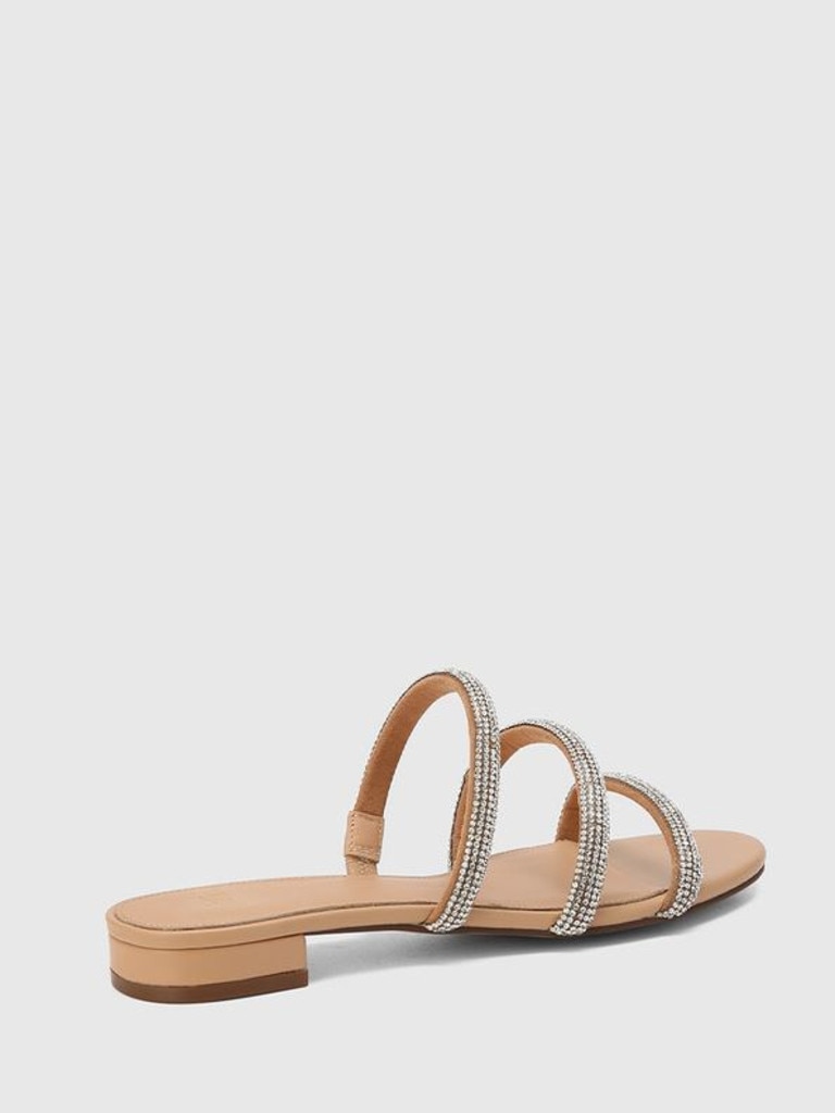 Wittner Britte Sand Leather With Diamante Flat Sandal. Picture: Wittner.