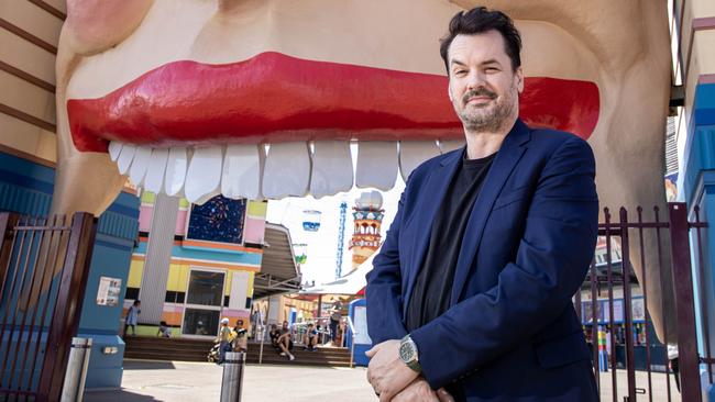 Comedian Jim Jefferies loves coming back to Australia to make The 1% Club and see his family. Picture: Jeff Williamson