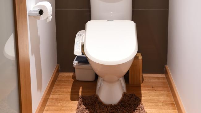 Even the toilet in the Goy’s Airbnb is a source of fascination for guests with its Japanese seat. Picture: Lawrence Pinder