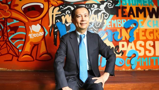 Daniel Zhang in Alibaba’s Melbourne offices. Pic: Aaron Francis