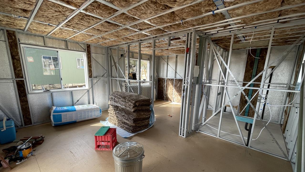 There are four cabins on the Glen Aplin property each containing one bedroom and bathroom, a kitchen, a lounge room with a couch that doubles as a pull out bed and a wood burner, and a decking and barbecue area. Photo: Madison Mifsud-Ure / Stanthorpe Border Post