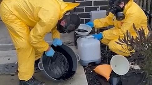 Investigators discovered an alleged clandestine drug lab. Picture: NCA NewsWire / Supplied by AFP