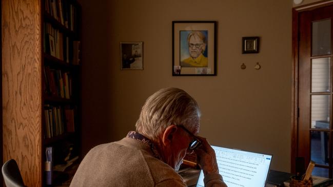 Vernon Smith, 97, in his study at his Colorado Springs, Colo., home. Picture: Eli Imadali for The Wall Street Journal