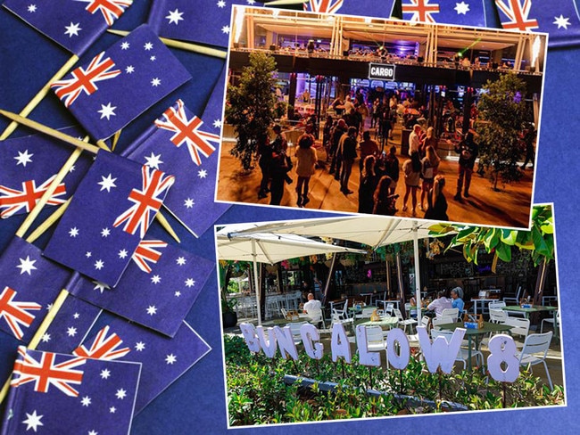 Pubs including Cargo Bar, top and Bangalow 8, bottom are among the Sydney venues saying no to Australia Day. Pictures: Supplied/News Corp