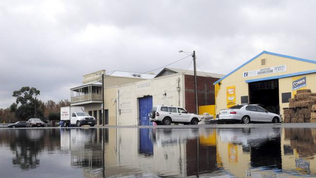 Flood waters at Port Adelaide