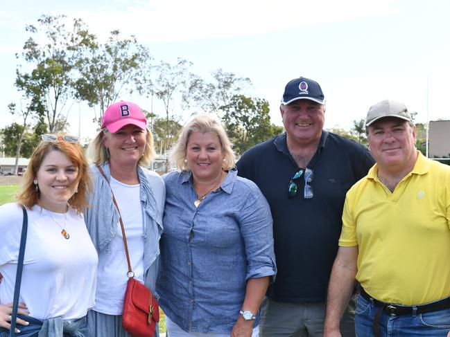 Elizabeth McReight, Mandy Wilson, Sue McReight, Cameraon Wilson and Warren McReight at the Bond University Queensland Country vs Brisbane City National Rugby Championship on Saturday September 28 at Marley Brown Oval, Gladstone.
