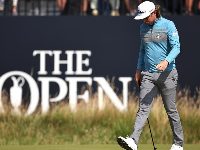 HOYLAKE, ENGLAND - JULY 20: Cameron Smith of Australia walks on the 3rd green on Day One of The 151st Open at Royal Liverpool Golf Club on July 20, 2023 in Hoylake, England. (Photo by Jared C. Tilton/Getty Images)