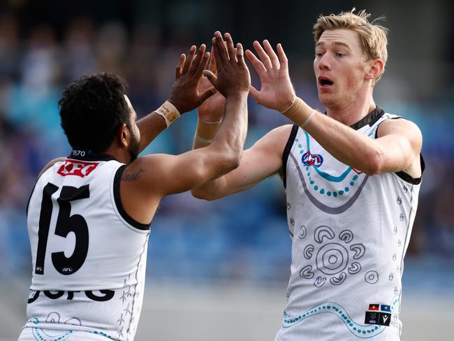 Todd Marshall will miss a large chunk of, if not all, of the 2025 season. Picture: Michael Willson/AFL Photos via Getty Images.