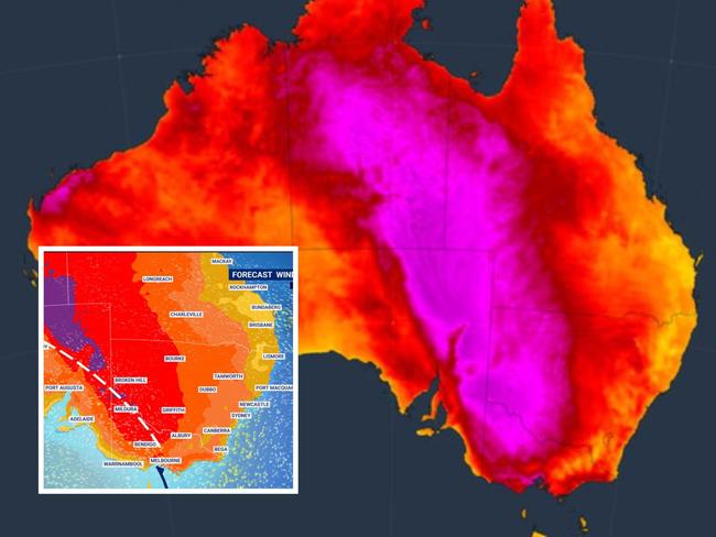 Extreme heat - heatwave to hit most states and territories. Pictures: Sky News Weather/Weatherzone.