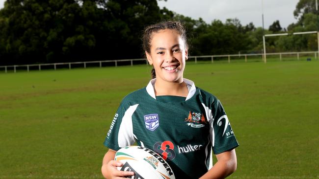 Aliyah Nasio is a rising star with St Marys Junior Rygby League Club.