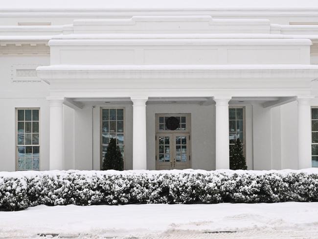 It’s going to be a frosty welcome to the White House for Mr Trump. Picture: AFP