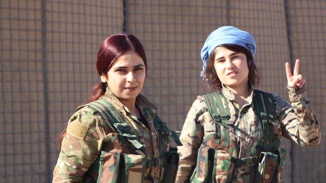 Women of the Kurdish-dominated Syrian Democratic Forces, which isn’t interested in territorial expansion.