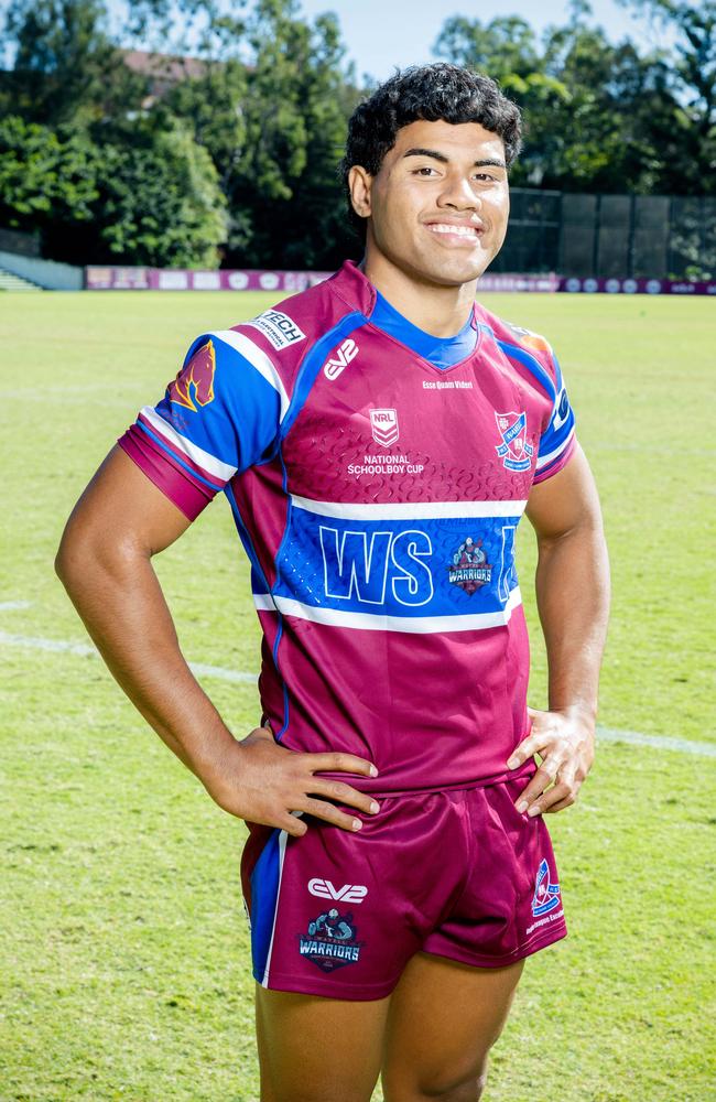 Lauloto Salei from Wavell State High School at 2023 Allan Langer Trophy launch in Red Hill, Wednesday, May 17, 2023 - Picture: Richard Walker