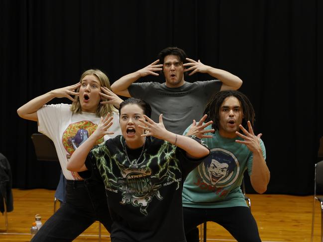 Hopson, McKenna, Simon and Kalou in rehearsal. Picture: Jeff Busby