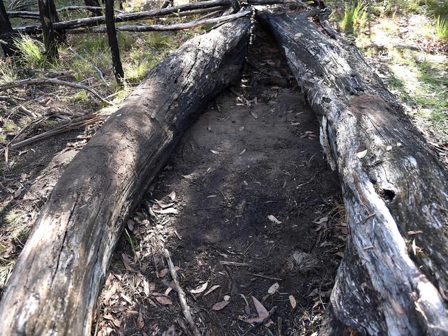 The spot where Ms Ristevski’s body was found was off a dirt road. Picture: Nicole Garmston