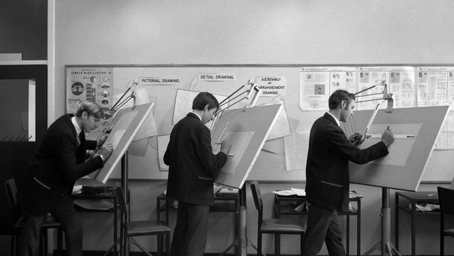 Students hard at work. Picture: Public Record Office Victoria