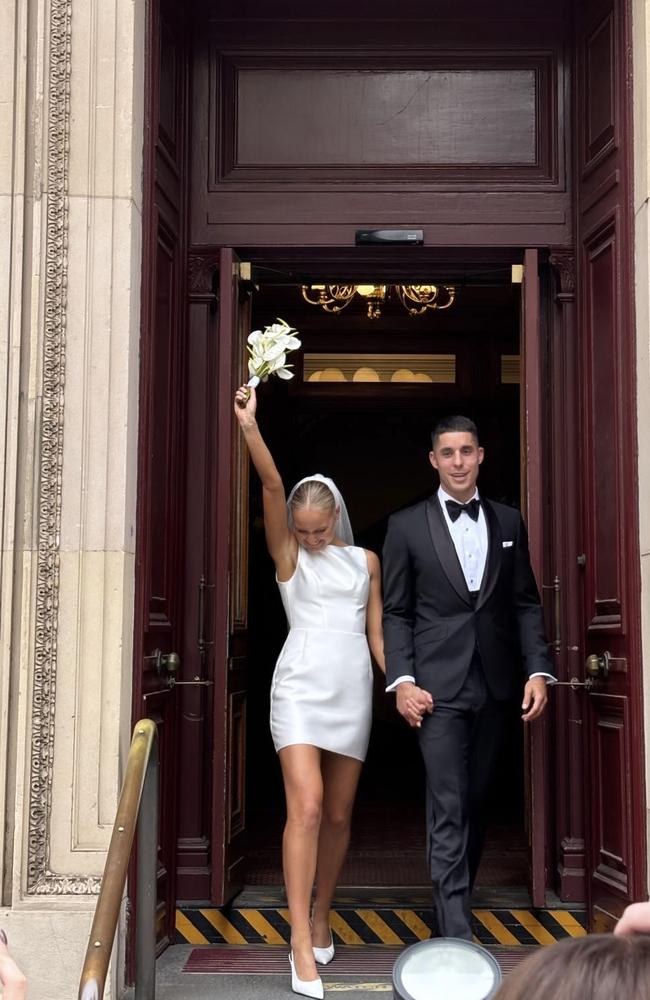 Claudia Piva and Adam Cerra married on Saturday. Pic: Instagram