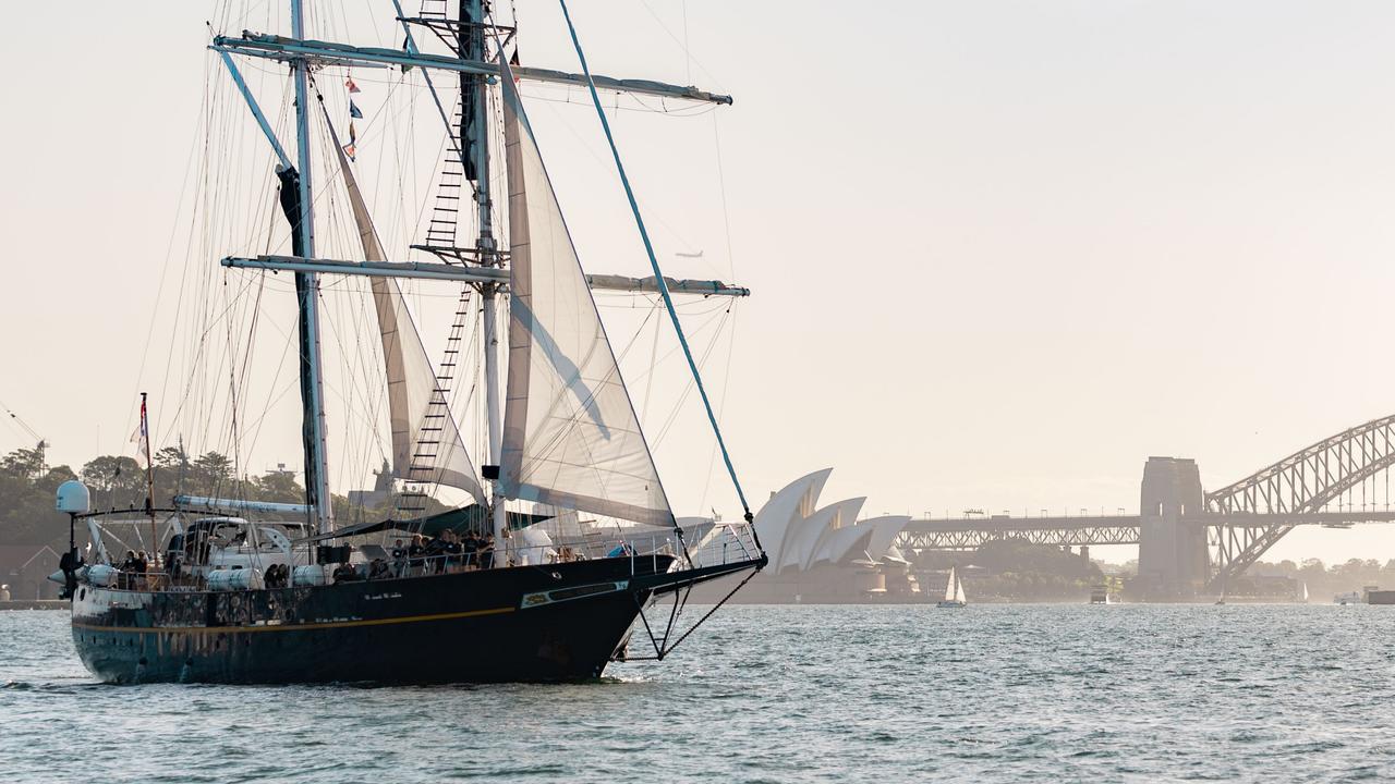 Navy sailing ship cruises into Top End