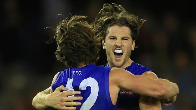 AFL: Round 7 Western Bulldogs v Adelaide Marcus Bontemelli kicks the winning goal Picture: Wayne Ludbey