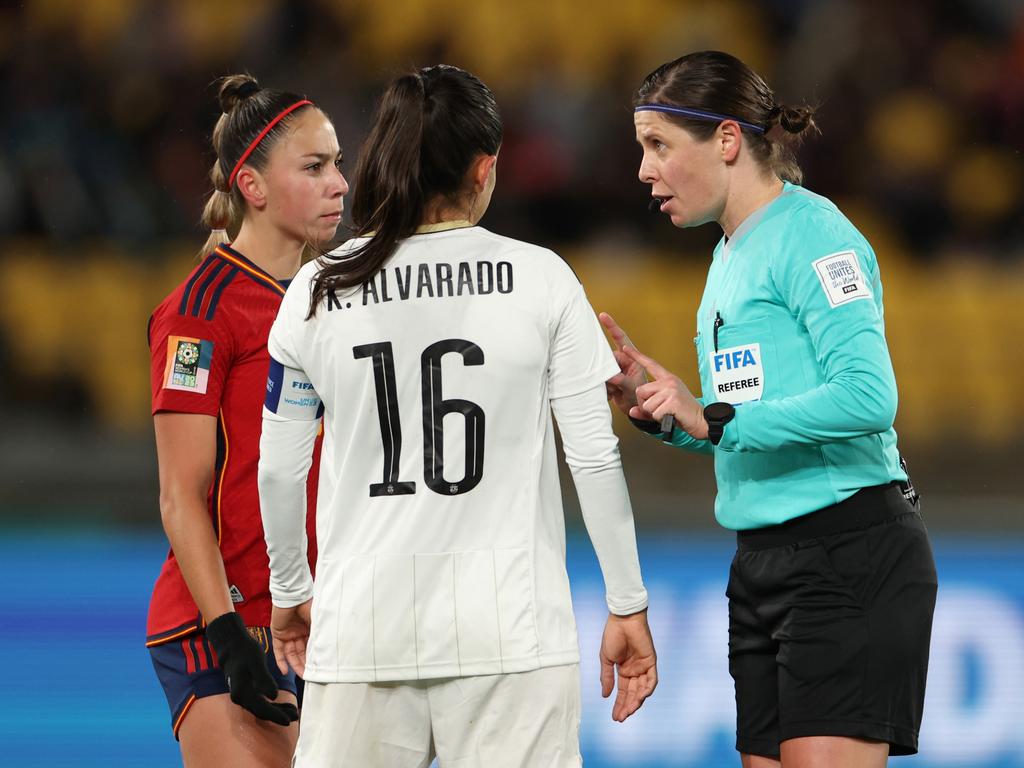 Casey Reibelt referees the FIFA Women's World Cup match between Spain and Costa Ricain 2023. Picture: Catherine Ivill/Getty Images