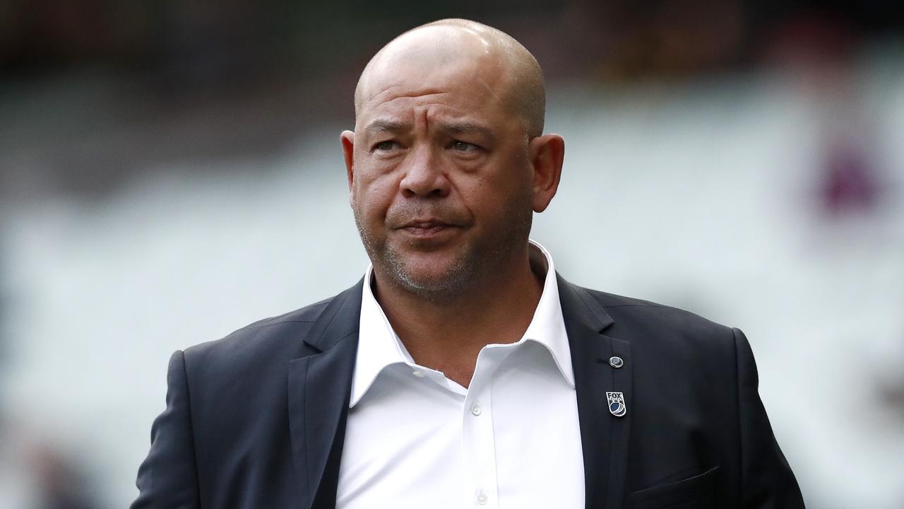 Andrew Symonds attends the state memorial service for former Australian teammate Shane Warne. Photo by Darrian Traynor/Getty Images