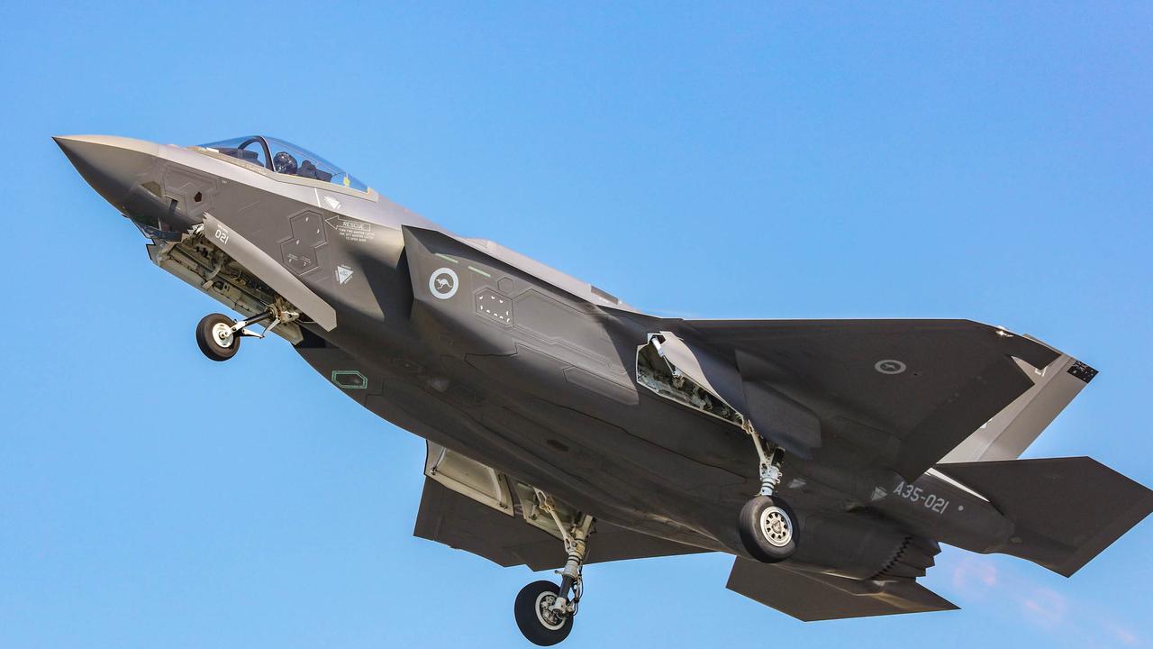 One of RAAF's new additions , The F-35A Lightning 2 will be among 50 fighting planes involved in Exercise Arnhem Thunder 21 over the Top End . Picture Glenn Campbell