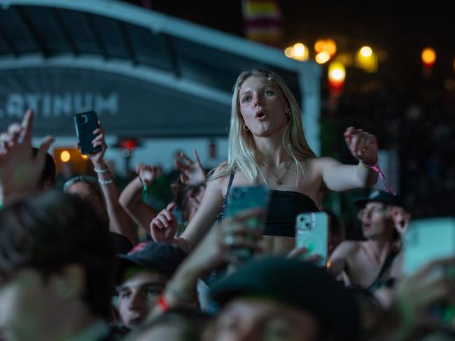 BYRON BAY, AUSTRALIA - Newswire Photos, 22 JULY 2023: Splendour in the Grass 2023: Flume plays to crowds at Splendour in the Grass, Saturday night. Picture: NCA Danielle Smith / Newswire