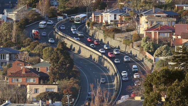 The Liberal Party’s transport vision includes adding an extra lane to the SOuthern Outlet. Picture: SAM ROSEWARNE