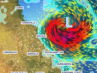 A tropical low off the Queensland coast could develop into a tropical cyclone. Picture: Sky News