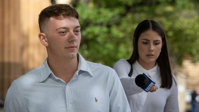 Daniel Gustavvson outside the Adelaide Magistrates Court on Wednesday. Picture NCA NewsWire / Emma Brasier