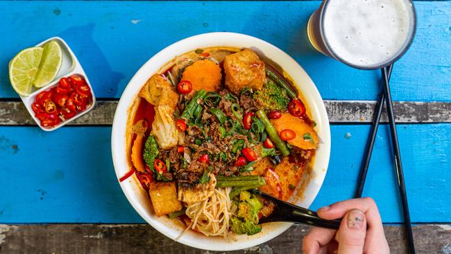 A delicious laksa, of the variety served at Darwin’s Deck Bar. Photograph: Che Chorley