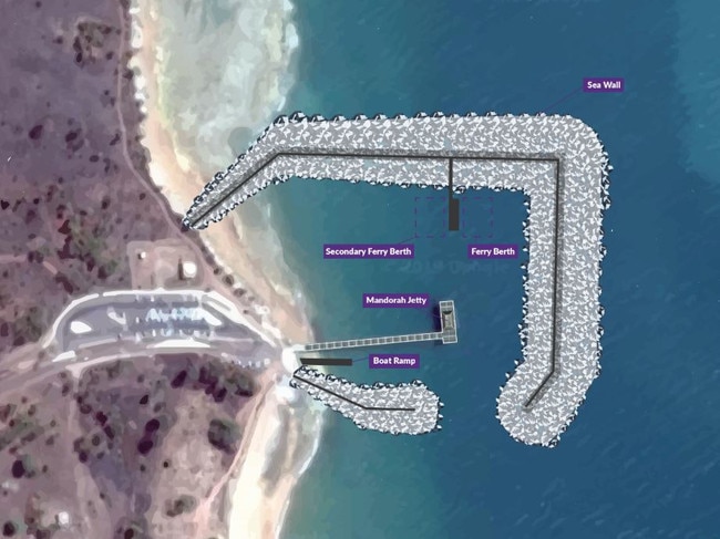 An artist impression of the new Mandorah Jetty. Picture: Supplied