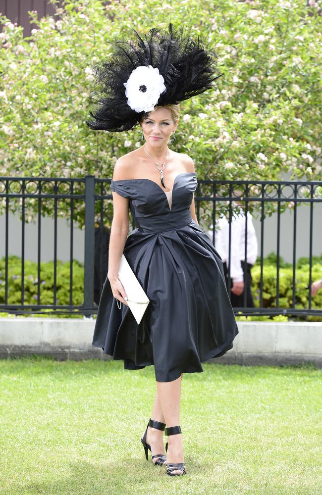 Vera Haddock at Flemington Racecourse on Derby Day 2014. Picture: Stephen Harman