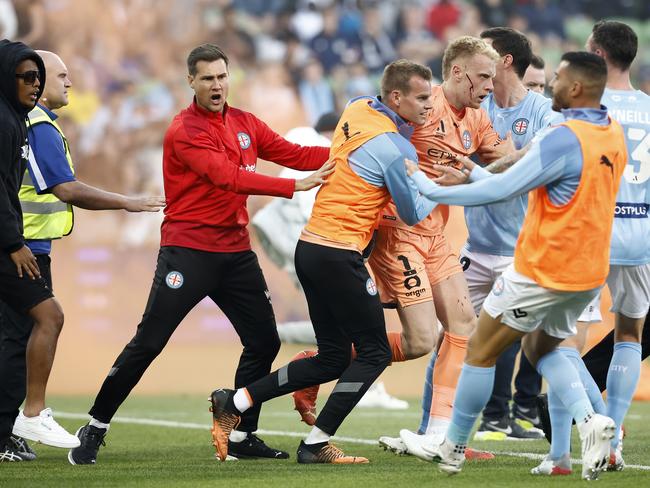 Melbourne Victory have found out the full reprecussions for last month’s pitch invasion. Picture: Darrian Traynor/Getty Images