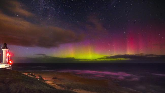 The Aurora Australis as seen from Port Lonsdale in Victoria earlier this year. Picture: Lachlan Manley Photography