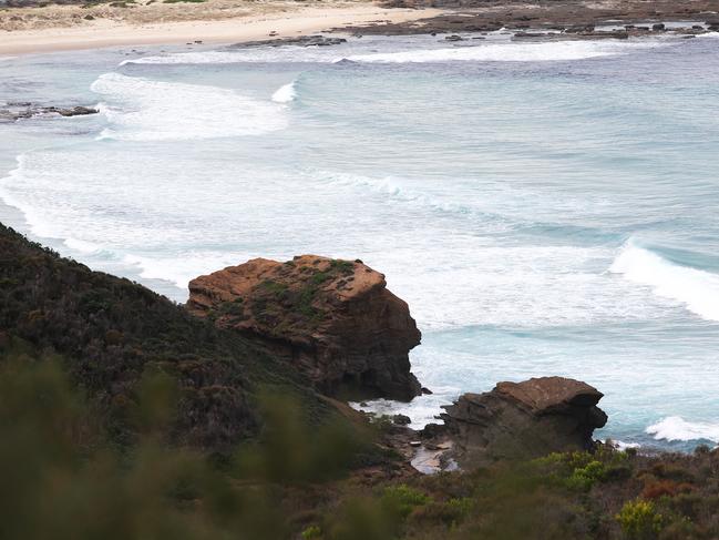 The spot where the fisherman went missing. Picture: Peter Lorimer