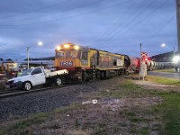Driver&#8217;s lucky escape after ute collided with train
