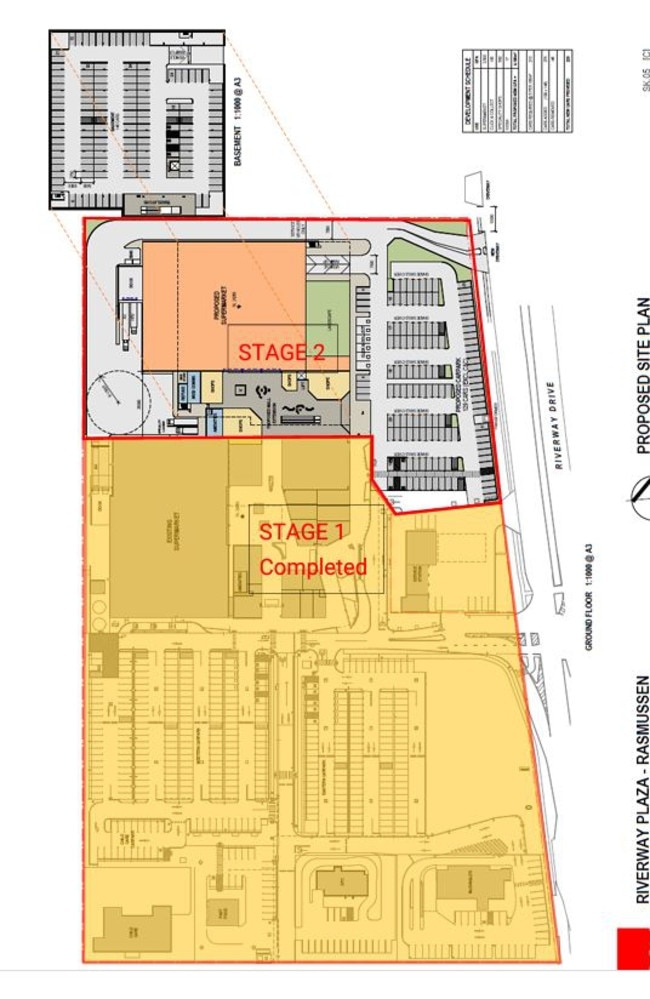 Development application for the upgrade to Riverway Plaza. Picture: Supplied