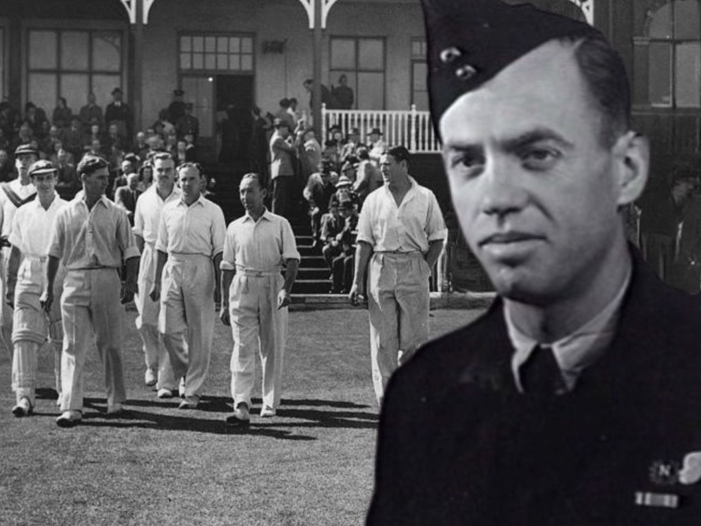 The 1945 Australian Services team with Warrant Officer Robert Graham Williams MBE inset. Picture: Supplied
