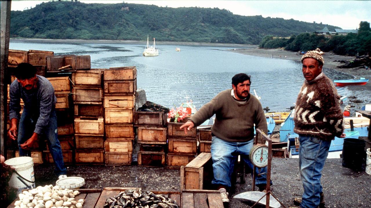 SANTIAGO CHILE – fishermen selling their wares.