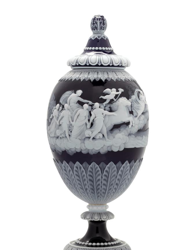 The Aurora Vase, made by Thomas Woodall for Thomas Webb &amp; Sons (1879). Picture: Anthony Potter.