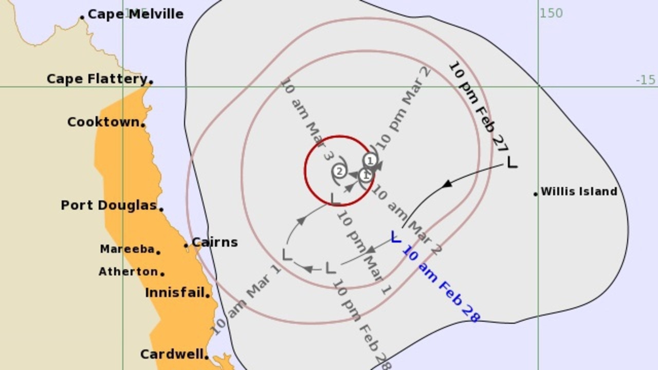 Qld weather, Cyclone Niran 200mm falls predicted in North Queensland