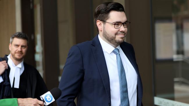 Bruce Lehrmann, who has denied raping Brittany Higgins, pictured at the Federal Court, Sydney. Picture: NCA NewsWire / Damian Shaw