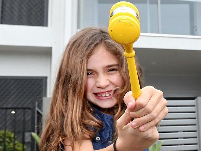 YOUNGEST AGENT: Eight year old Gabby Dobbin-Lavery helped seal the deal in her first ever property sale.