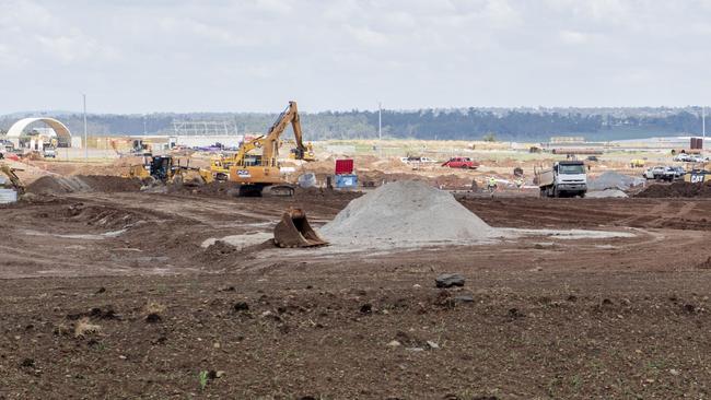 Construction of Queensland’s regional quarantine facility at Wellcamp is underway. Picture: Nev Madsen.