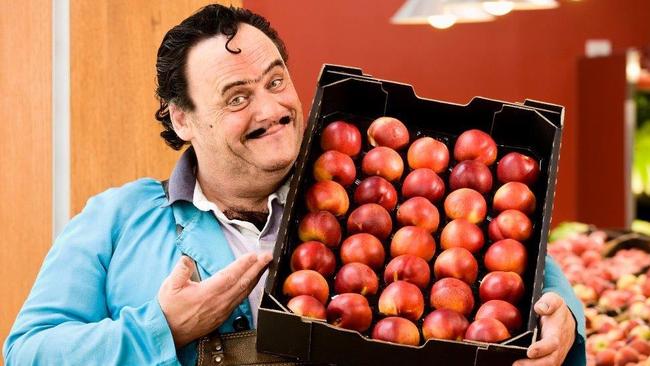 Con the Fruiterer, aka comedian Mark Mitchell, was once a popular TV star.