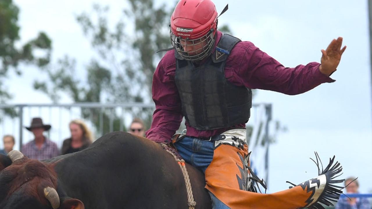 Gympie Bull n Bronc - Under 18 Junior Bull Ride, Mack Tipper. Picture: Shane Zahner