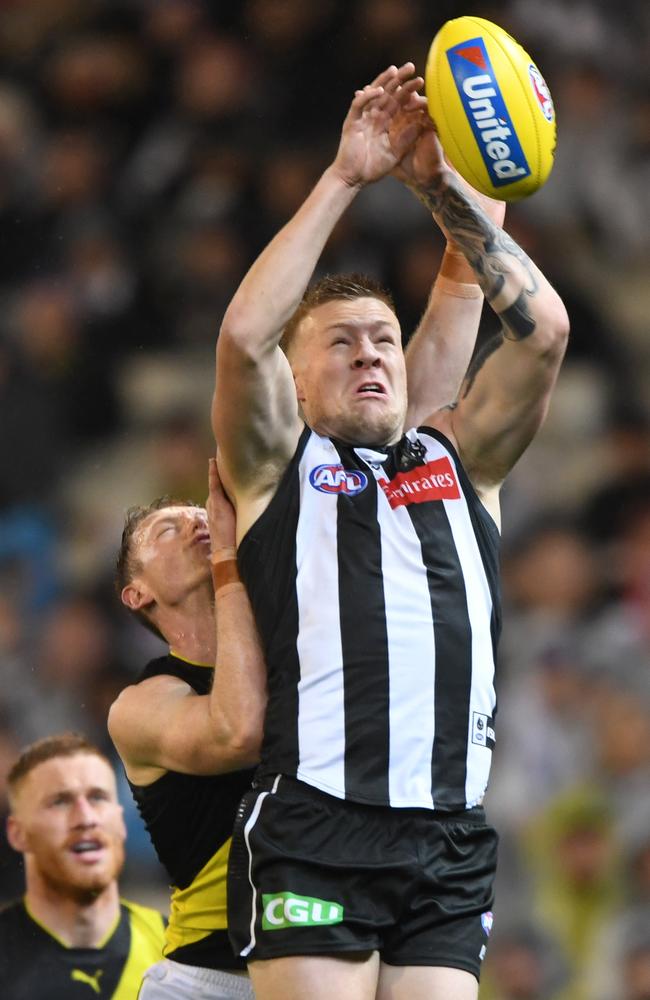 Magpies Jordan de Goey will not be coming to Darwin with his team next yearn. Picture: AAP Image/Julian Smith